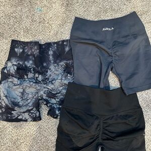 Black and Tie-Dye Shorts Set